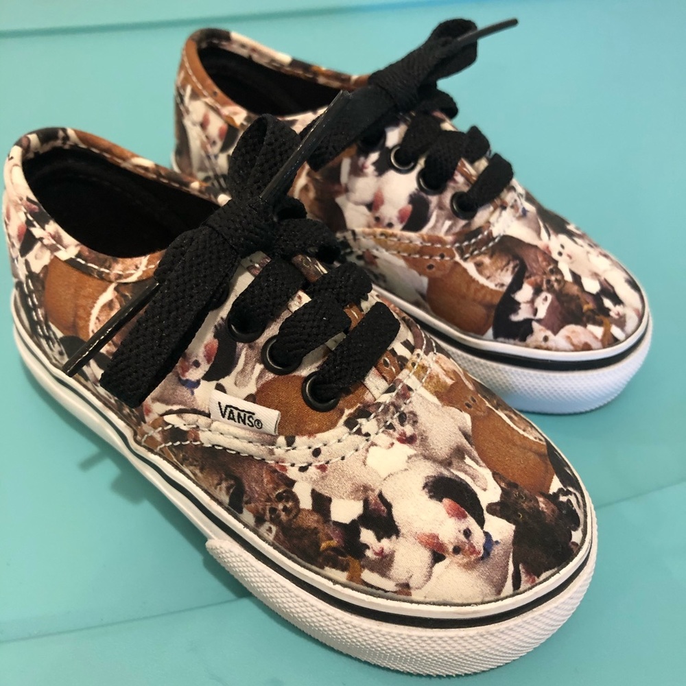 Vans Toddler 6.5, kittens ASPCA sneakers